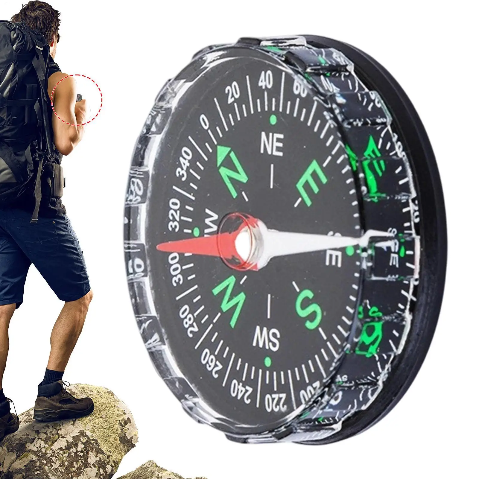 Portable Magnetic Pocket Compa - Compass Lensatic 评论和价格