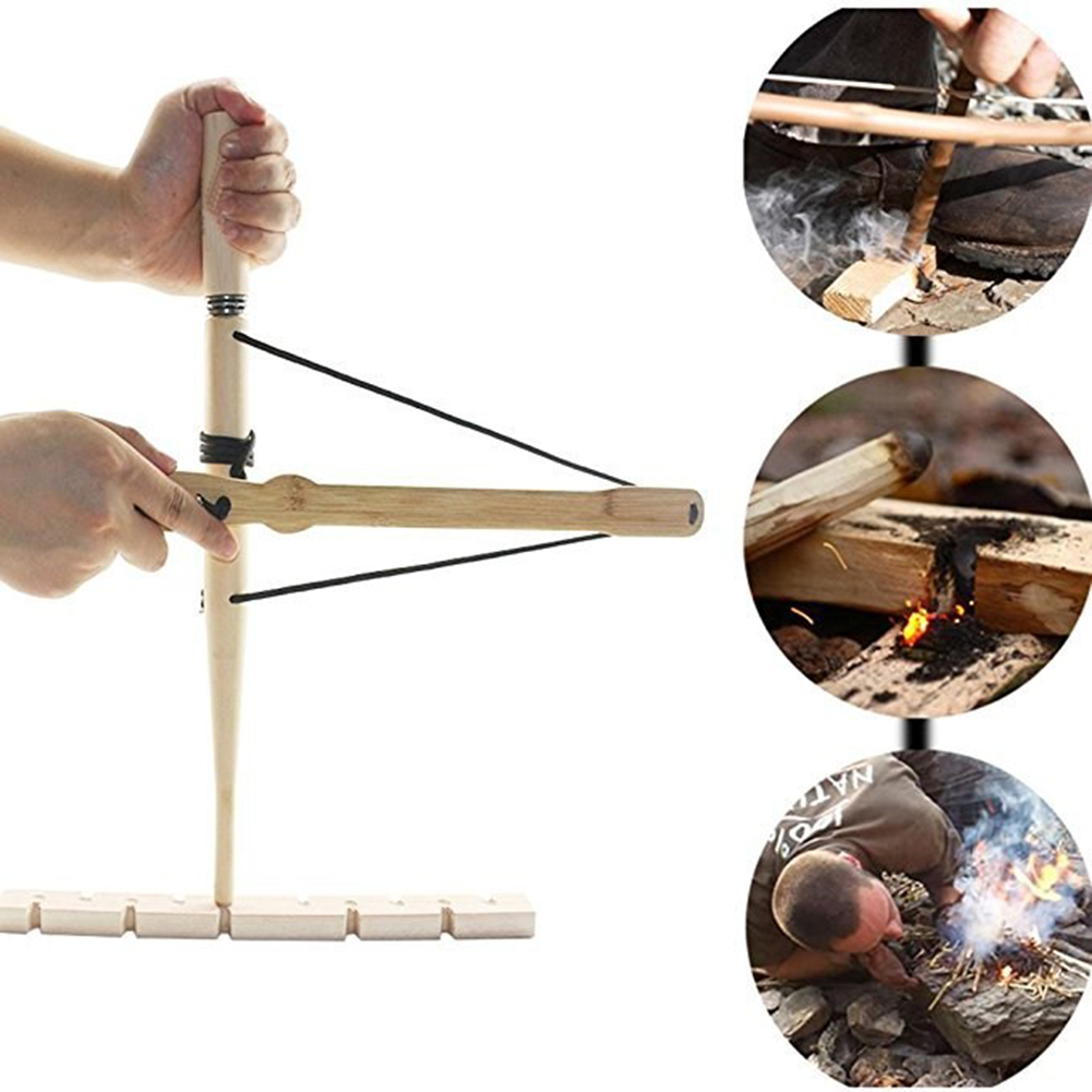 Primitive Fire Bow Drill Kit W - Fishing Kit Compact 评论和价格